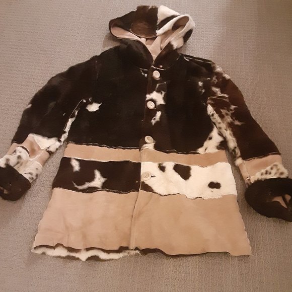 Vintage Cowhide Coat- Women's Size M - Picture 11 of 14